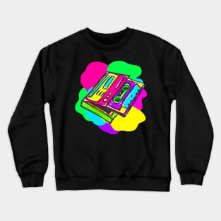 Retro neon early hippy VHS cassettes 80s 90s Crewneck Sweatshirt